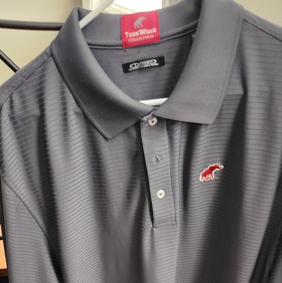 TuskWear Other - TuskWear University of Alabama Gray Polo w/ Red Elephant Logo Polo Shirt XL
